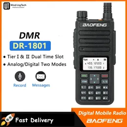Walkie Talkie Baofeng DR 1801 Long Range Dual Band DMR Digital Analog Tier 1 2 tier II Time Slot Upgrade Of DM 1801 Radio 231019