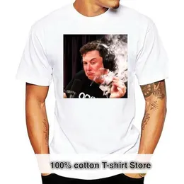 Homens camisetas Elon Musk fumando na experiência de Joe Rogan - unissex camiseta preta t impressão personalizada camiseta250e