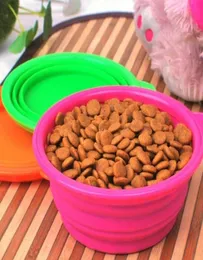 20 pezzi Cani Gatti Ciotole per animali domestici Silicone portatile pieghevole Ciotola per alimentazione da viaggio Piatto per acqua Alimentatore per cani84151622942915