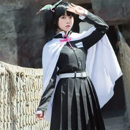 Anime Demone Slayer Kimetsu No Yaiba Costume Cosplay Tsuyuri Kanao JK Parrucca Uniforme Copricapi Per Adulti Childrencosplay