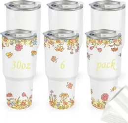 30oz Sublimation Stainless Steel Coffee Tumblers,Sublimation Stainless Steel Blanks Bulk,Double Wall Vacuum Insulated Travel Mug with Shrink Wrap Films B1020