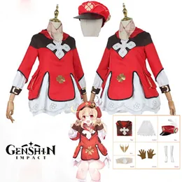 Cosplay KLEE Cosplay Costume Genshin Impact Game Anime Backpack Co Wig Set Cute Loli Rolecos Dress Halloween Party Masquerade Cloth