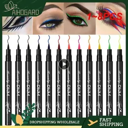 Eye Shadow/Liner Combination 1~8PCS Colors Liquid Eyeliner Pen Liquid Colorful Eye Liner Pen Matte Neon Eyeliner Waterproof Black Felt-Tip Eye Liner Pencil 231020
