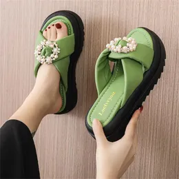 Sandals Green 37-38 Slippers Bathroom Summer Beach Shoes Sendale Woman Sneakers Sport Exercise Arrival In Snekaers