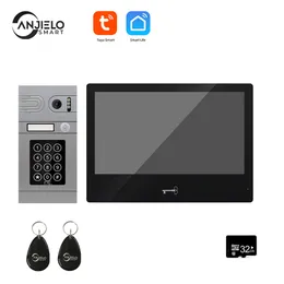 SMART HOME 10 tum Wired Video Door Phone Intercom System Video Doorbell IR Night Vision Dual-Way Intercom For Home Apartment Security