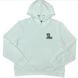 Erkekler Beyaz Sweatshirtler Yeni Hoodie Erkek Yüksek Kaliteli Nakış Mektubu Baskı Üst Moda Markası Klasik Pure Cottone Erkekler Jumper Kadın Giyim Tam Zip Up Hoodies