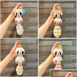 Cute Veet Raccoon Plush Lovers Small Pendant Wedding Doll Cloth Accessories Wholesale Keychain Dhezm