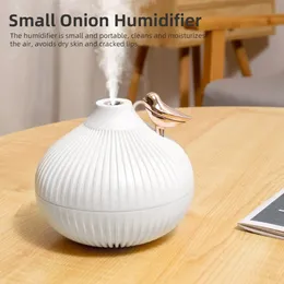 Steamer New Design 300ml Small Onion Air Humidifier Aroma Diffuser Portable Led Steam Smart Mist Usb Purifier 231020