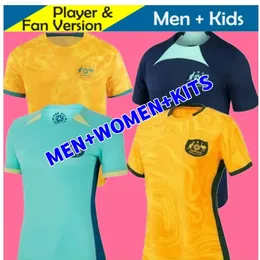 Джерси женской сборной Австралии по футболу 2023 года Куни-Кросс Мика Карпентер Расо Хант Уиллер Чидиак Горри Вайн Мужские футбольные рубашки Детские комплекты