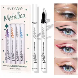 Eye Shadow/Liner Combination 6Pcs/Box Waterproof Quick Dry Eyeliner Set Long-Lasting Pigment Longwear Black Glitter Liquid Eye Liner Pencil Makeup Cosmetic 231020