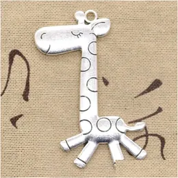 Charms 3 Stück Laufende Giraffe Hirsch 66 x 36 mm Antik Bronze Silber Farbe Anhänger Herstellung DIY handgemachter tibetischer Schmuck Drop Lieferung Findin DHA6N