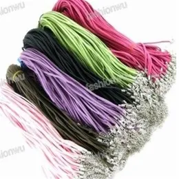 100st Lot 106Colors New Fashion Soft Velvet Cord Halsband Kedjor med hummer CLASPS 2 7mm breda smyckesfyndkomponenter2562