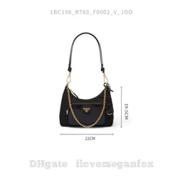 New Women's Re-Nylon recycled nylon and bright leather Mini handbag Black  item 1BC198_R789_F0002_V_JOO