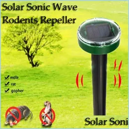 Controle de pragas Mole Repelente Solar Power Trasonic Snake Bird Mosquito Mouse Repeller Garden Yard Equipment Drop Delivery Home Househo Dh9Te