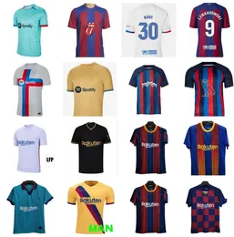 Camisetas de Football Memphis Barcelona Soccer Jerseys Pedri Adama Auba Ferran 19 20 22 23 24 Ansu Fati 2023 2024 Gavi F. de Jong Dest Kit Shird Men Sets Socks