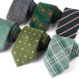 Neck Ties Green Color For Men Women Plaid Floral Tie Suits Skinny Boy Girls Necktie Gravata Gift Groom Neckties Wedding 231019