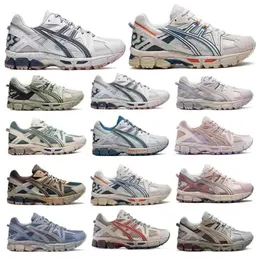 2023 Designer Running Shoes Gel Kahana8 Baixo Top Retro Atlético Homens Mulheres Treinadores Esportes Ao Ar Livre Sapatilhas Obsidian Cinza Creme Branco Preto