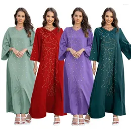 Ethnic Clothing Women's Middle Eastern Muslim Burka Dress Casual Comfortable Loose Diamond Setting Clothes for Ladies