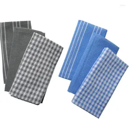 Tea Napkins Cotton Dish Cloth Plaid Pano De Prato Eco-Friendly Kitchen Towel Bulk Lots Scouring Pad 3PC/Set