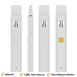 Populära Vape Pen 1G/2G/1G/2G vagnar Tom enhet Vape -knapp Evod Förvärmning Vape Pod Kits 5 Färger Devices för Delta 8 Delta 9 Tjock Oil T/HC H/HC Vape OEM USA Us UK EU Pris Låg