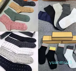 Klassiska brevstrumpor för män Kvinnor Stocking Fashion Ankel Sock Casual Sticked Cotton Candy Color Letters Tryckt parskal Come