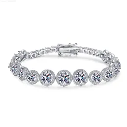 Laboratório cultivado diamantes luxo gra 10ct moissanite pulseira s925 prata esterlina jóias finas moda pulseiras para mulher