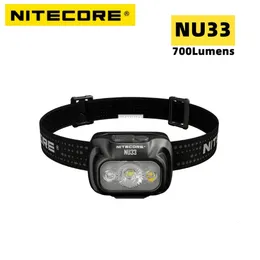 屋外ガジェットNU33高CRI LEDトリプルライト出力USB-C充電式ヘッドランプ700ルーメンヘッドライトアルミニウムメタルはバッテリー231018