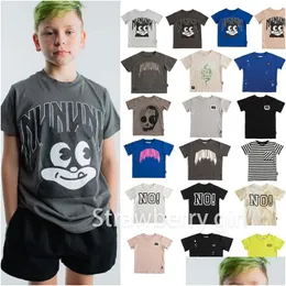 تيشيرت tshirts الأطفال ملابس الأولاد الصيف صيف قصير الأكمام نونونو الأطفال القصيرة شيرت القمامة أعلى الطفل الفتيات tee عرض 230421 Drop D dhxg6