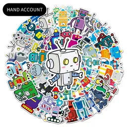 51 PCS Robot Cartoon Graffiti Naklejki PCV Modne Trend Wodoodporna dekoracja kreatywna