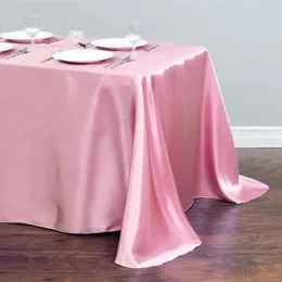 Table Cloth 2pcs Rectangle Satin TableCloth Party Home Decoratio Wedding Christmas Decoration Cover Cover 231019