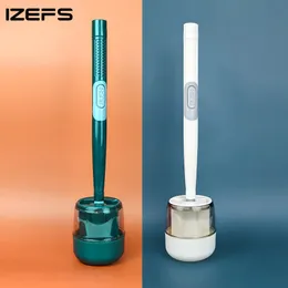 Toilet Brushes Holders IZEFS Brush With Cleaning Fluid Multifunctional For Restroom WC Wallmounted Tools Home Bathroom 231019