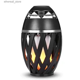 Cell Phone Speakers A1 LED Flame Torch Lamp Bluetooth Speaker TWS Portable Music Player Outdoor Light Wirless Loudspeaker For Home Friend Gift Box Q231021