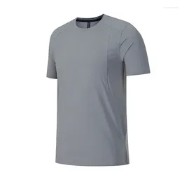 Erkek Tişörtleri Yaz lu Buz İpek Naylon T-Shirt Leisure Sports Hızlı Kurutma Kısa Kollu Açık Fitness Gevşek