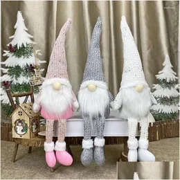 Juldekorationer gnome 2023 Faceless Doll Merry för hemprydnad Happy Year 2024 Noel Xams Drop Delivery Garden Festive Party S DH4B7