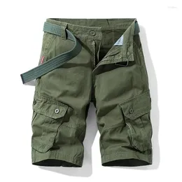 Pantaloncini da uomo Estate Uomo Cargo Corto Cotone Esercito Tattico Moda Cachi Multi Tasca Pantaloni Casual Allentati Militari Senza Cintura