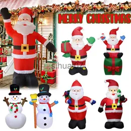 Juldekorationer 1.2-2,4 m uppblåsbar jul Santa Claus Snowman Ornament utomhus juldekorationer för hem Navidad 2023 Nytt år Noel X1020