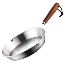 Pannor rostfritt wok stekpanna smör smältande anti-scaling handtag frukostplatta ägg mini omeletter individuellt griddle stål