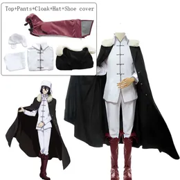 Anime bungo stray psy fyodor dostoevsky cosplay kostium audlt men top spodnie Cape Cloak Suit Halloween karnawałowy