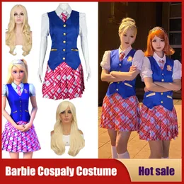 Costume cosplay per film anime per donne Margot Robbie Delancy Cospaly Girl JK uniforme Set di abiti da donna per feste di carnevale di Halloween