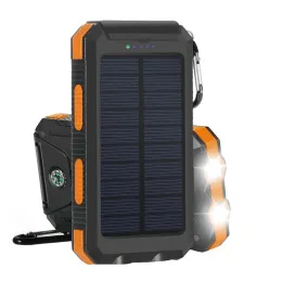 20000mAh novo PowerBank solar à prova d'água bancos de energia 2A saída carregador portátil de telefone celular LL