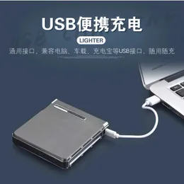 Lighters Aluminium Aluminium Automatyczna obudowa papierosa 20 USB.