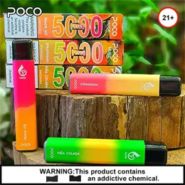 POCO Riesige 5000 Puffs Mesh Coil Elektronische Zigarette Einweg-Vape mit 950-mAh-Akku und 15-ml-Kartuschenhülse Lokales Lager in den USA, Spanien
