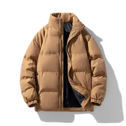 Homens para baixo parkas homens engrossar quente dos homens gola cor sólida marca de moda jaqueta de inverno casaco casual parka feminino streetwear 231020