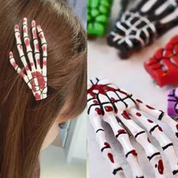 Nowa czaszka ręczna kość spinki do włosów Ghost Skeleton Hair Clips Fairclips Bone Claw Hair Akcesoria GC466300Q