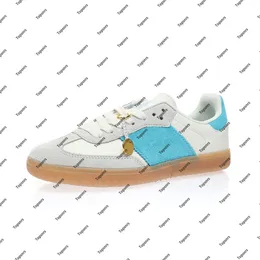 Sporty Rich x OG Cream Blue Skates Shoes para homens Skate Shoe Mens Skate Mulheres Tênis Feminino Casual Sneaker IE7096