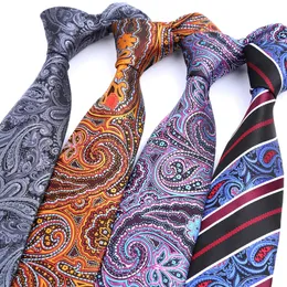 Gravatas formais 8cm gravata masculina clássica para homem adulto casamento festa de negócios floral jacquard ascot acessórios 231019