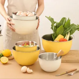 Schüsseln 304 Edelstahl Salat Rührschüssel mit Deckel Küche Eierteig Rührbecken Obst Gemüse Aufbewahrung zum Backen Kochen