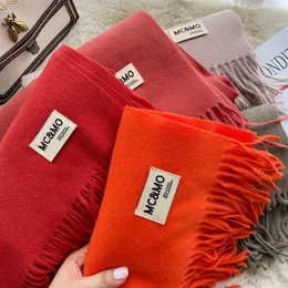 Neuer einfarbiger Kaschmir-Schal für Damen, europäische, amerikanische und koreanische Version, japanische Mode, Herbst und Winter, warmer Schal für Damen
