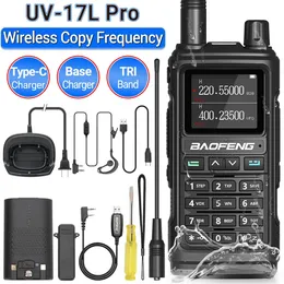 Walkie Talkie Baofeng UV 17L Pro Waterproof Long Range 16km Tri Band Wireless Copy頻度屋外狩りのための双方向ラジオ231019