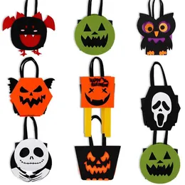 Halloween bonito morcegos doces sacos novo reutilizável não-tecido 3d bolsas fantasma festival crianças festa presente 220923